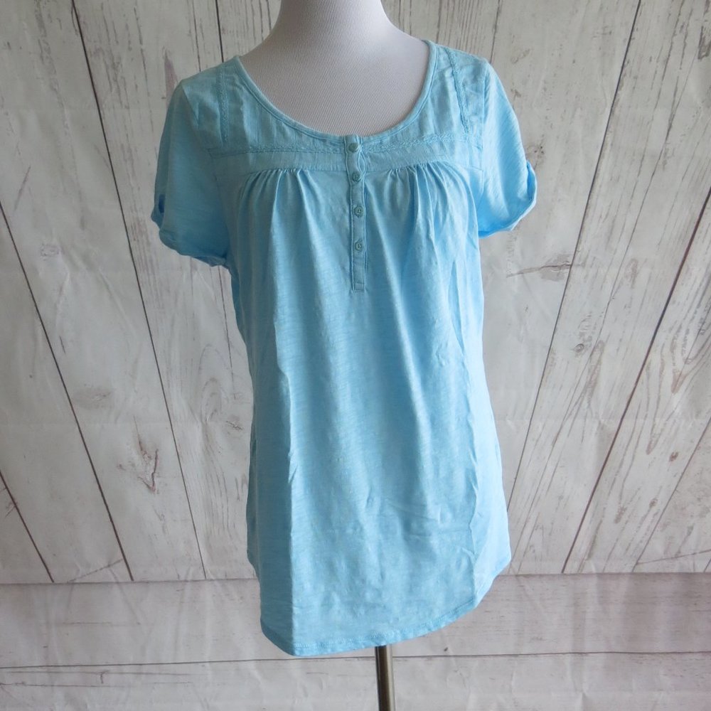 Calvin Klein Jeans 100% Cotton Short Sleeve Top Blouse - Size Large